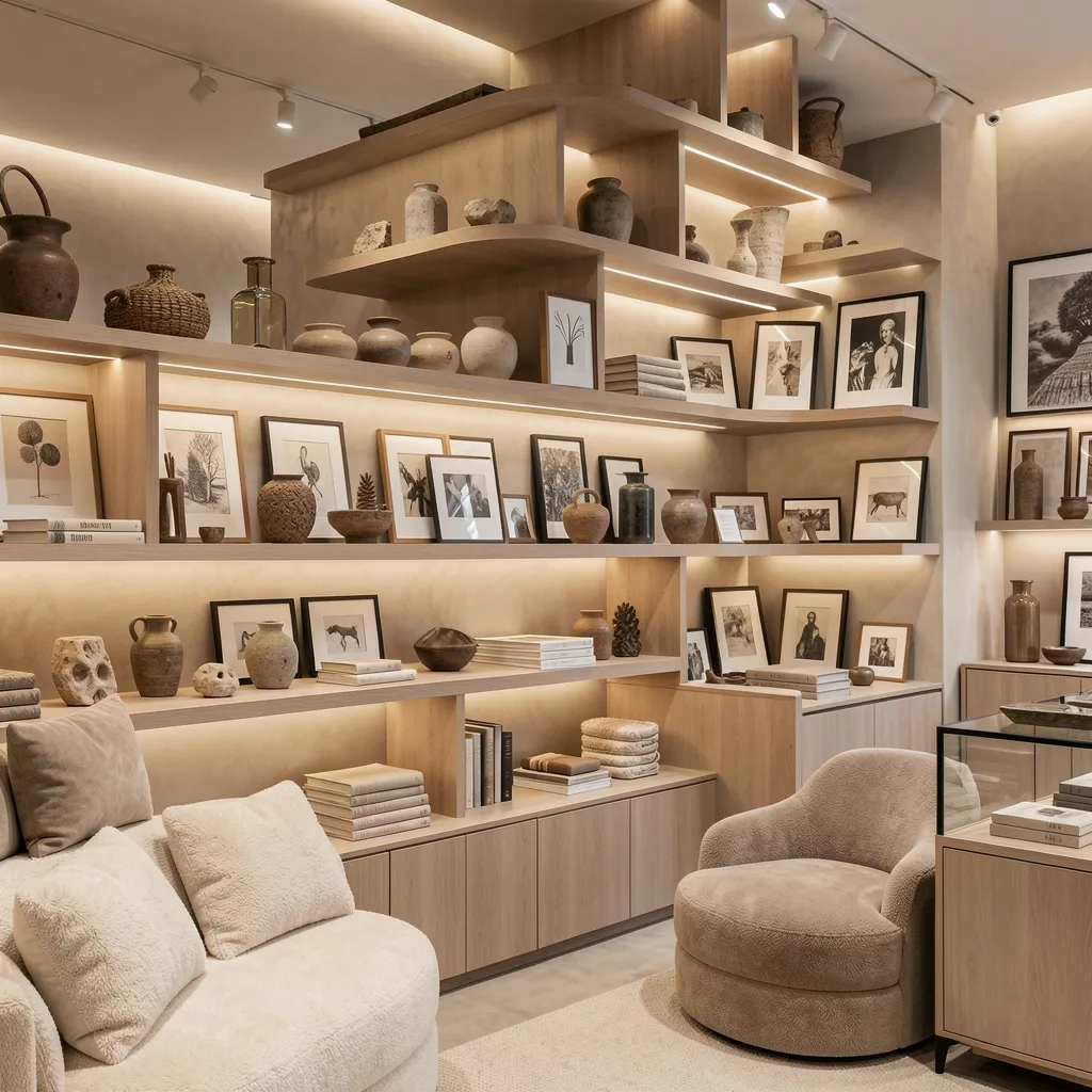 Coastal baskets organizing natural materials